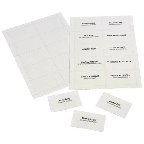 Rexel Name Badge Inserts (25 A4 Sheets) Resources and Supplies.